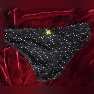 Hurley Black Bikini Bottom with White Dots